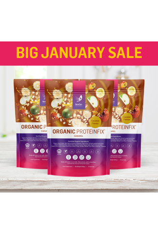 3 x Organic ProteinFix Caramel - January Sale!